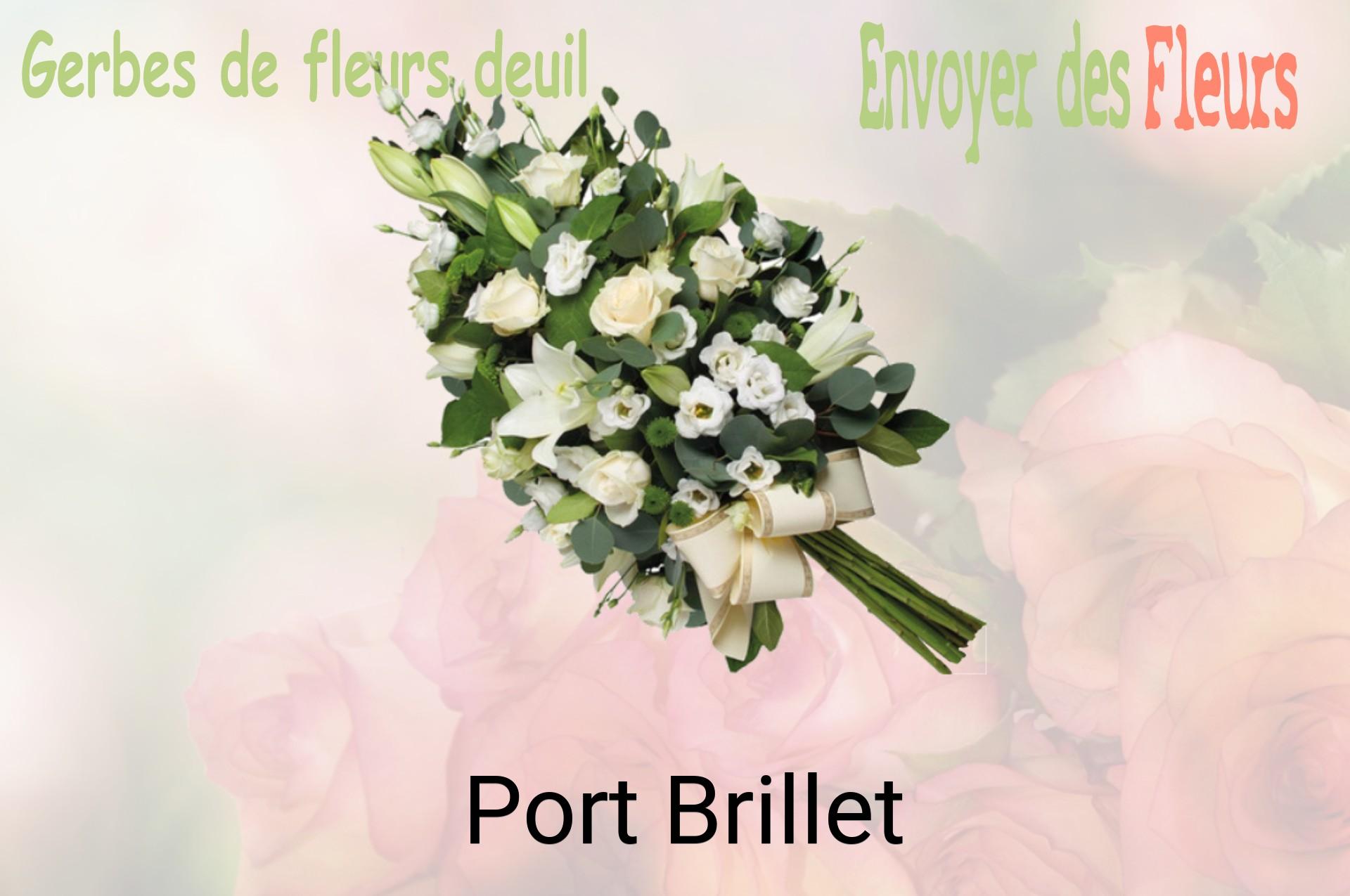 Gerbe de fleurs de deuil livrée à Port-Brillet